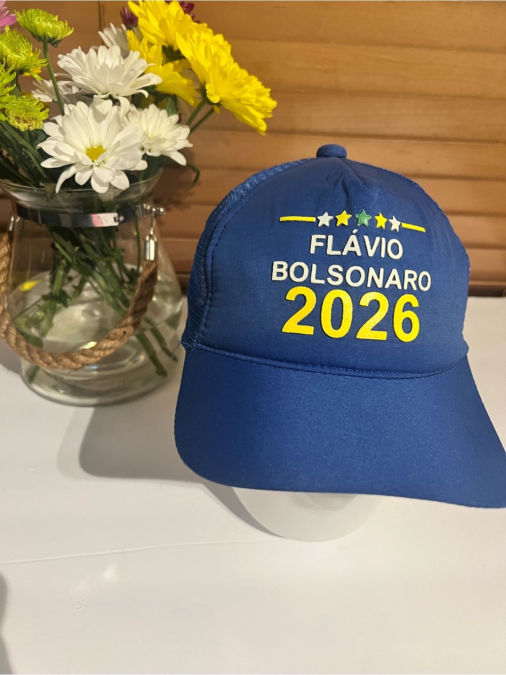 Blue 'FLÁVIO BOLSONARO 2026' Embroidered Baseball Cap